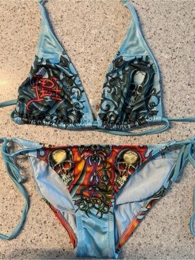 Ed Hardy | Swim | Rare Vintage Ed Hardy Love Kills Skull String